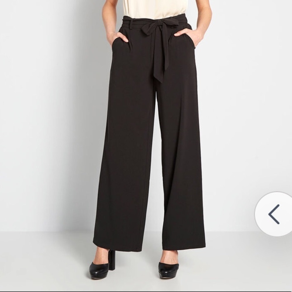 🛍BOGO NWT Savannah Tie-Waist Dress Pants Black